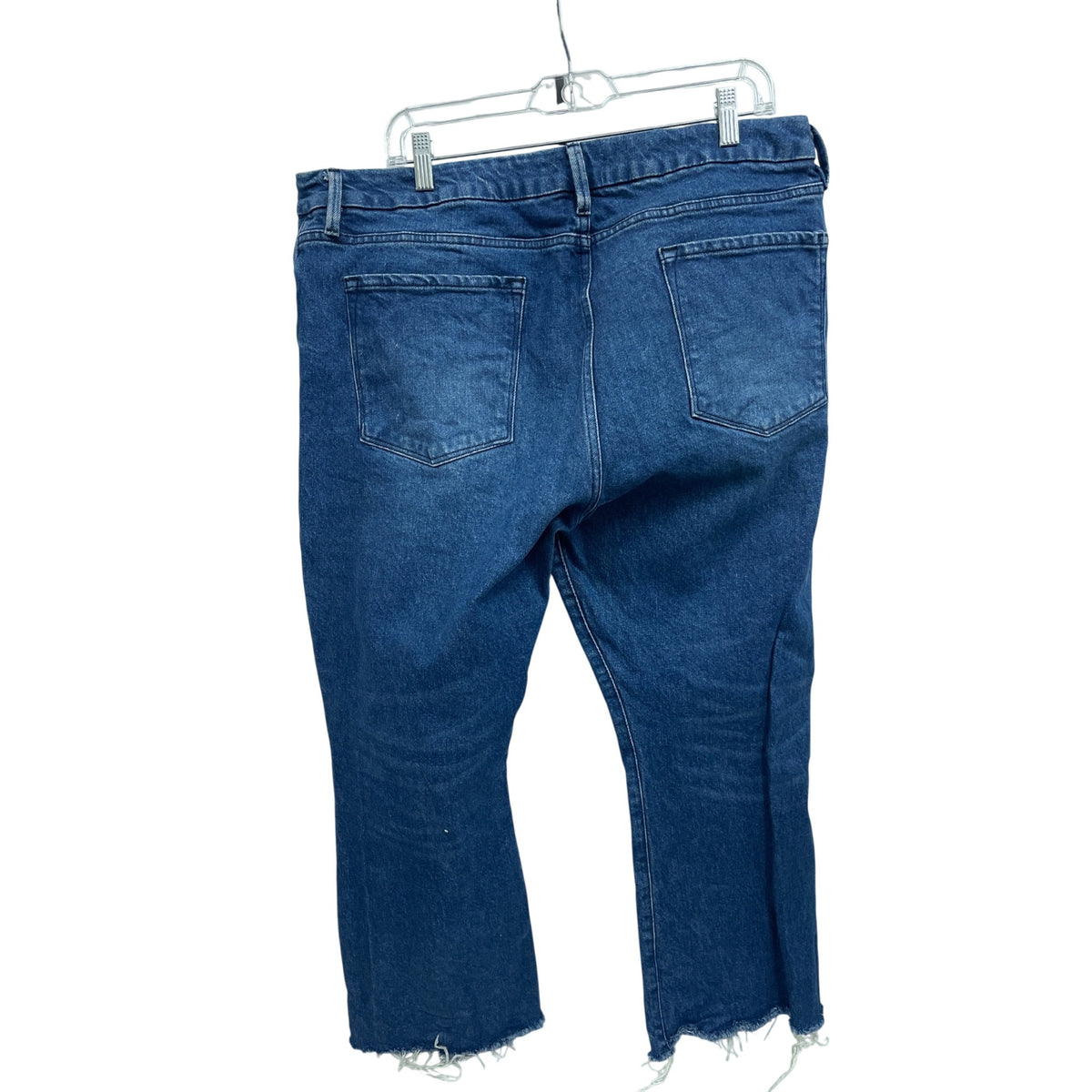 Frame Womens Blue Denim Jeans Le Crop Mini Boot Raw Hem Frayed Style Size 34