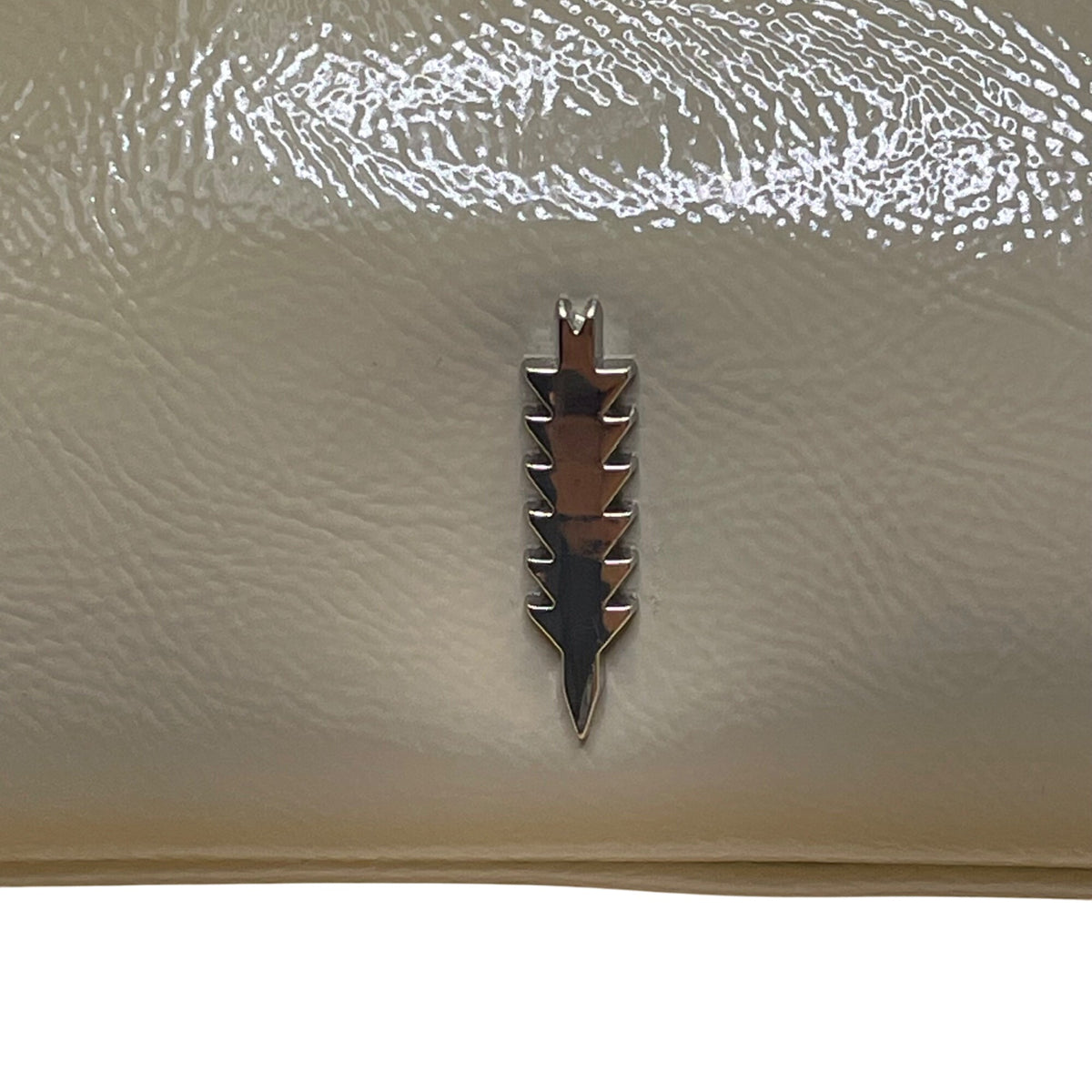 Thacker Women’s Taupe Grey Leather Crossbody Bag With Silver Hoop Detail