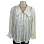 Vintage Starington Saks Fifth Avenue Women’s Cream Satin Blouse Sz 16