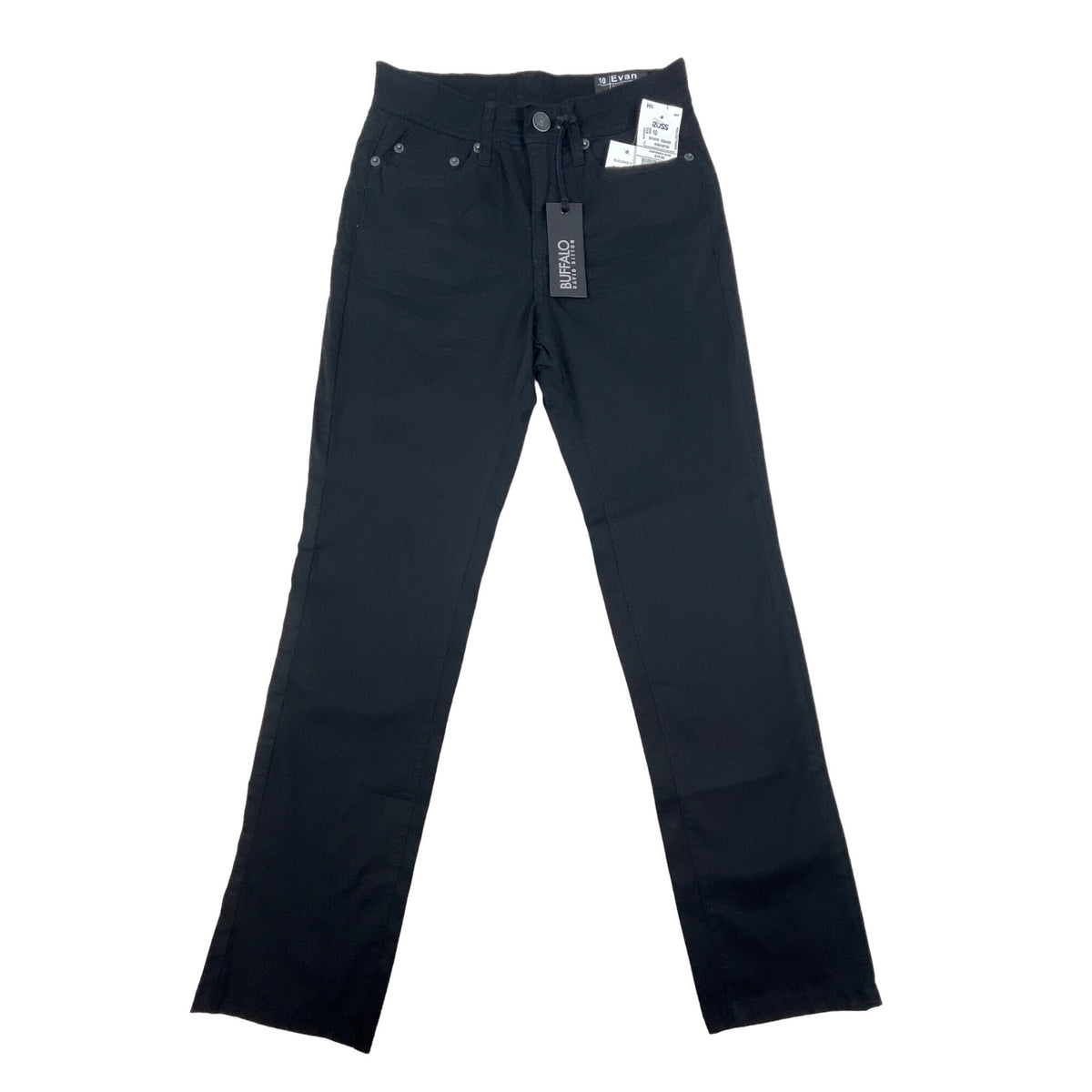 Buffalo Kids Boy's Black Evan Slim Straight Fit Jeans Sz 10 - NWT