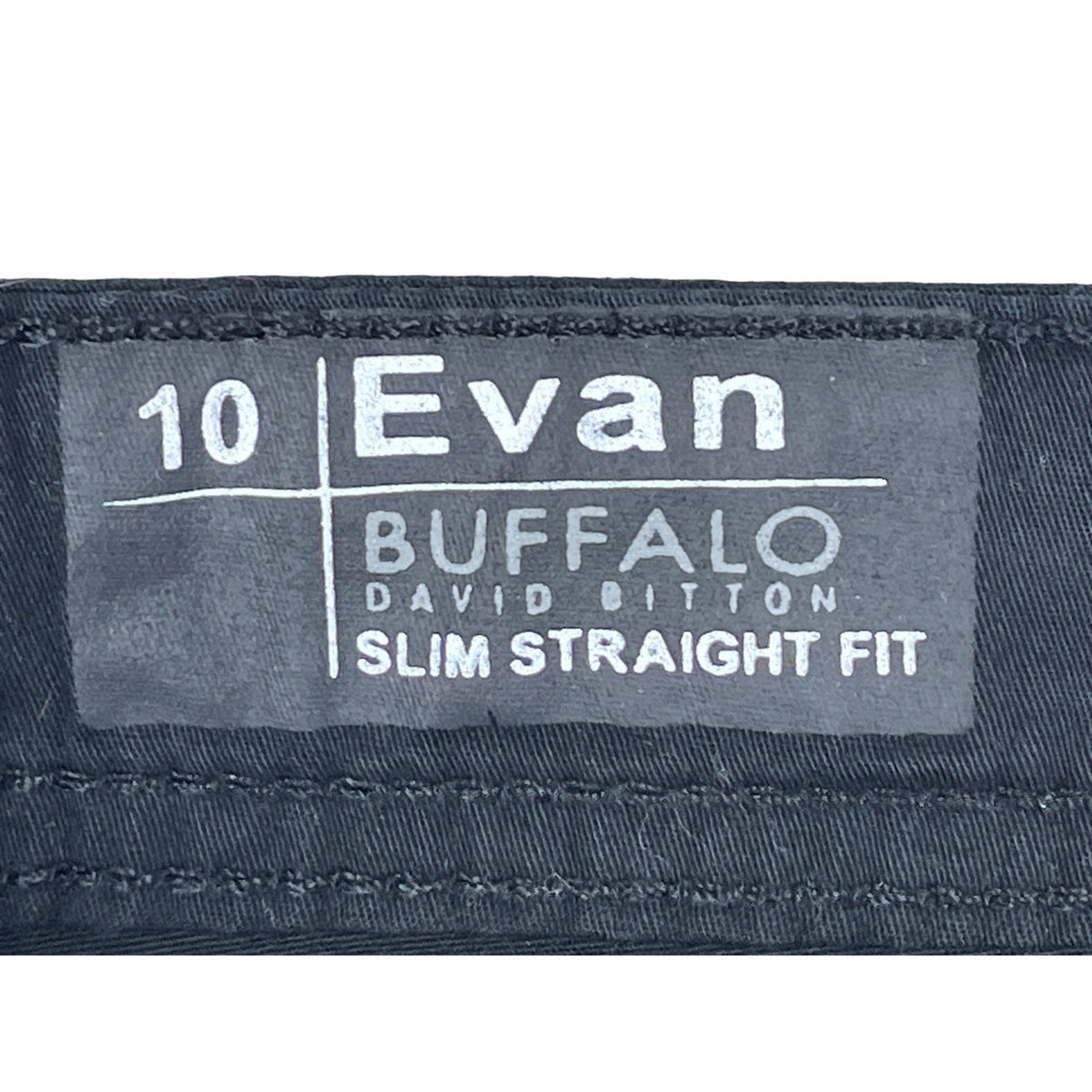 Buffalo Kids Boy's Black Evan Slim Straight Fit Jeans Sz 10 - NWT