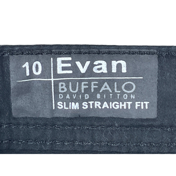 Buffalo Kids Boy's Black Evan Slim Straight Fit Jeans Sz 10 - NWT
