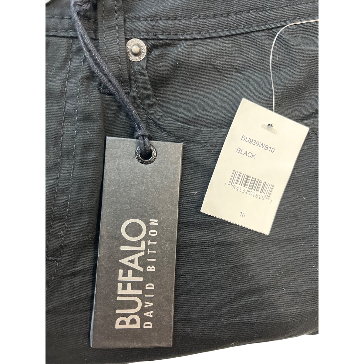 Buffalo Kids Boy's Black Evan Slim Straight Fit Jeans Sz 10 - NWT