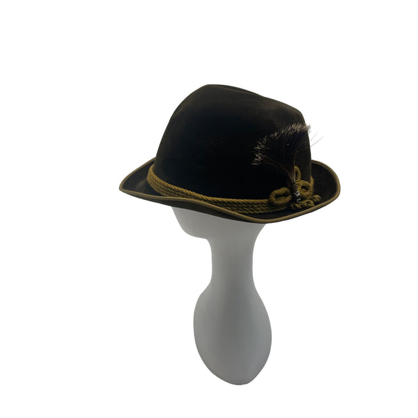 P&C Habig Wien Mens Brown Felt Austrian Hat - One Size