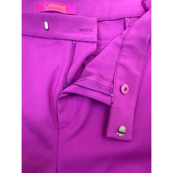 Catherine Malandrino Womens Violet Trousers Straight Leg Dress Pants Sz 14 - New