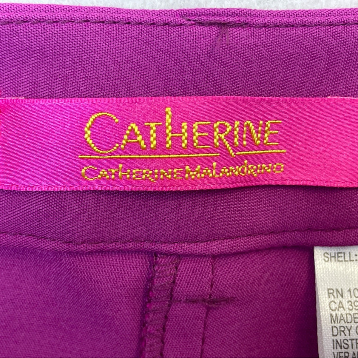 Catherine Malandrino Womens Violet Trousers Straight Leg Dress Pants Sz 14 - New