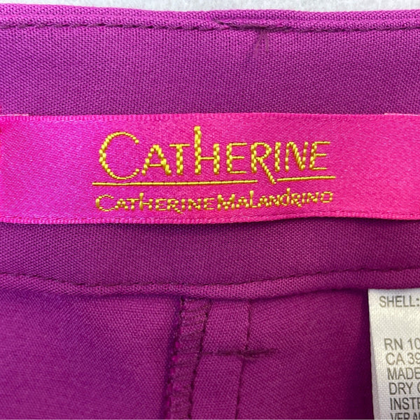 Catherine Malandrino Womens Violet Trousers Straight Leg Dress Pants Sz 14 - New