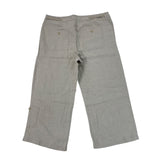 Eddie Bauer Womens Beige Linen Pants Casual Wide-Leg Design Tall Size 12 - New