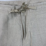 Eddie Bauer Womens Beige Linen Pants Casual Wide-Leg Design Tall Size 12 - New
