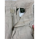 Eddie Bauer Womens Beige Linen Pants Casual Wide-Leg Design Tall Size 12 - New