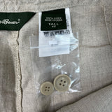 Eddie Bauer Womens Beige Linen Pants Casual Wide-Leg Design Tall Size 12 - New