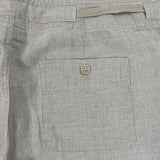 Eddie Bauer Womens Beige Linen Pants Casual Wide-Leg Design Tall Size 12 - New