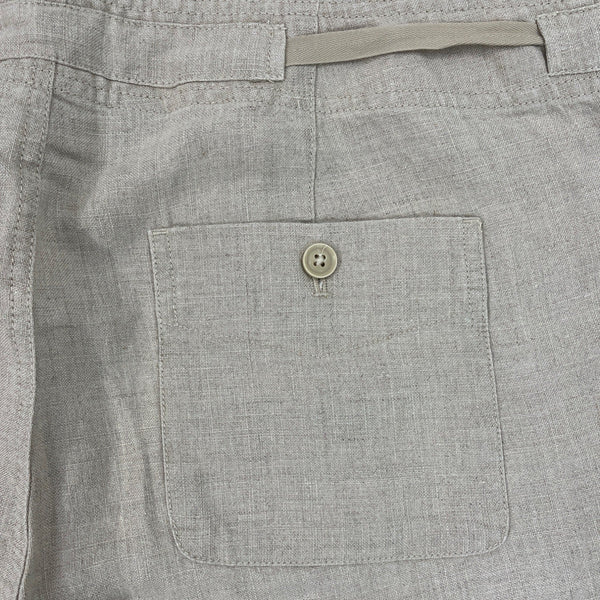 Eddie Bauer Womens Beige Linen Pants Casual Wide-Leg Design Tall Size 12 - New