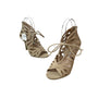 Cristian Siriano Women's Light Brown Back Zip Ankle Heels Sz 5 - NWOB