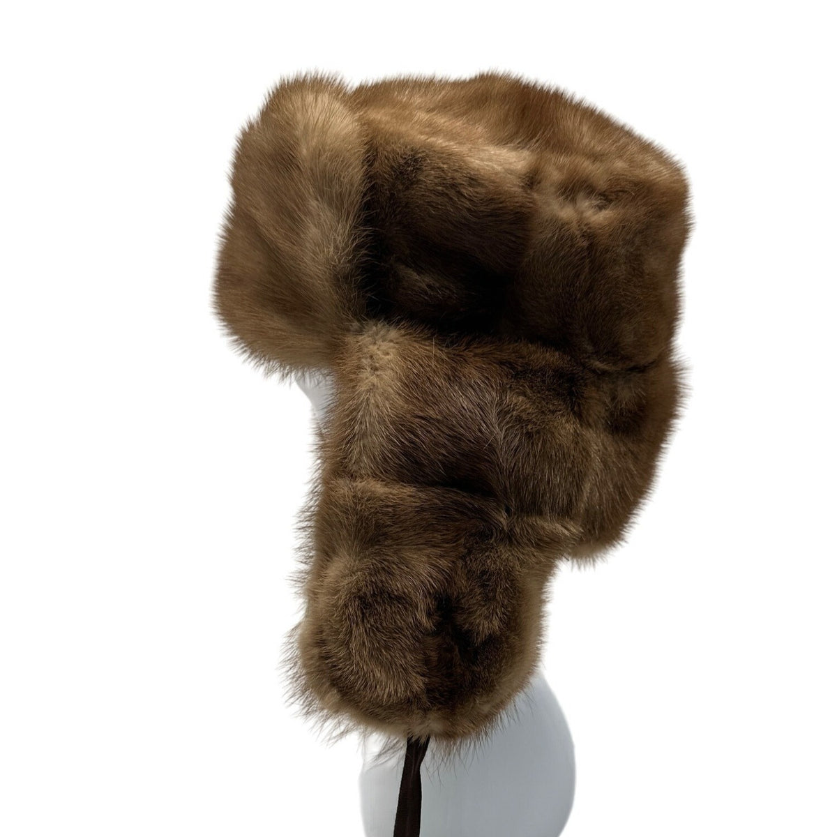Vintage Unbranded Brown Mink Fur Russian Winter Army Hat