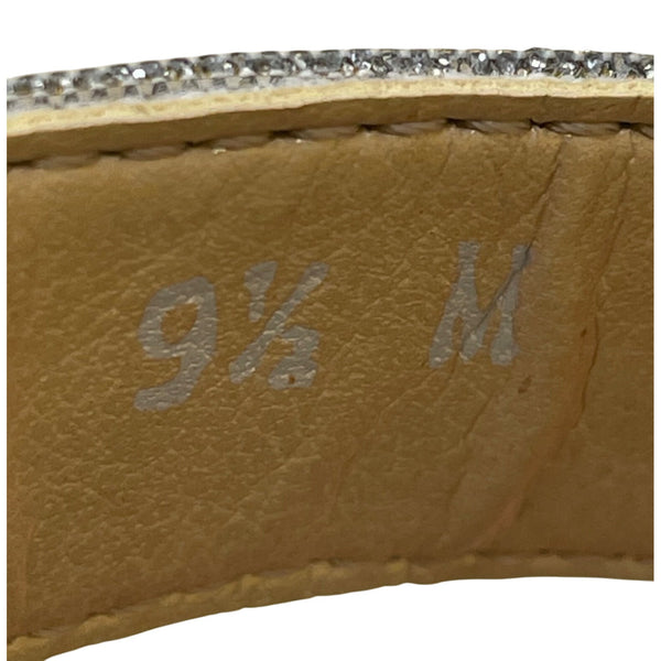 Stuart Weitzman Women’s Gold Glitter Ankle Strap Block Heel Sandals Size 9.5