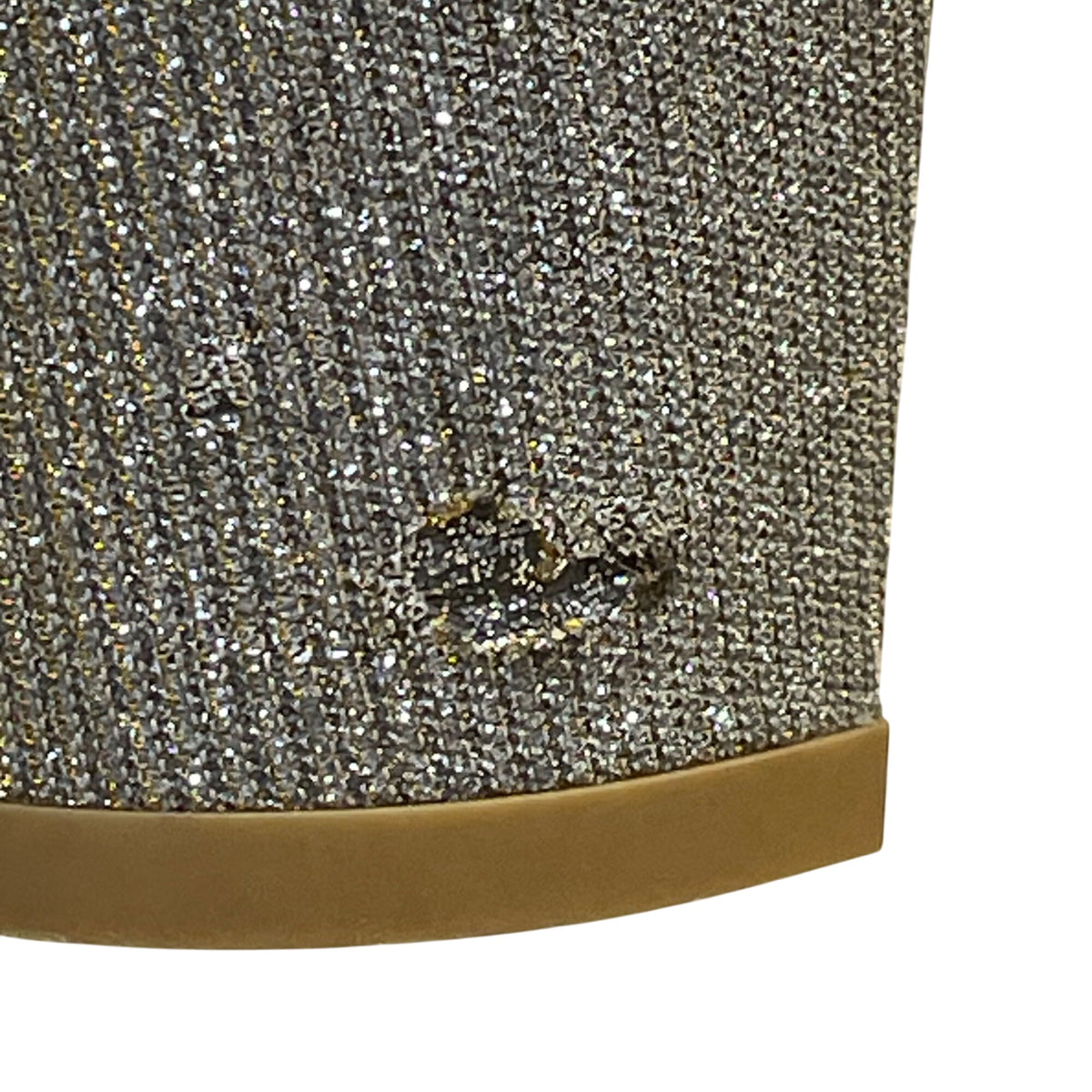 Stuart Weitzman Women’s Gold Glitter Ankle Strap Block Heel Sandals Size 9.5