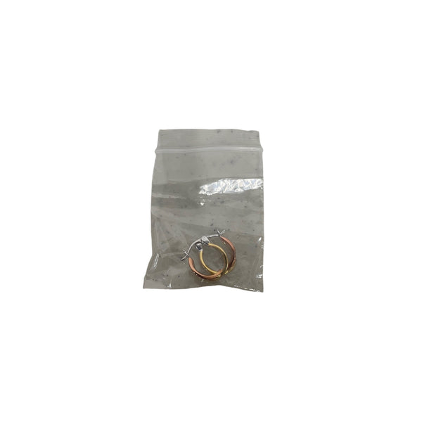 Gold-Tone & Rose-Tone Small Hoop Earrings For Women Versatile Dual-Color Metallic Pair