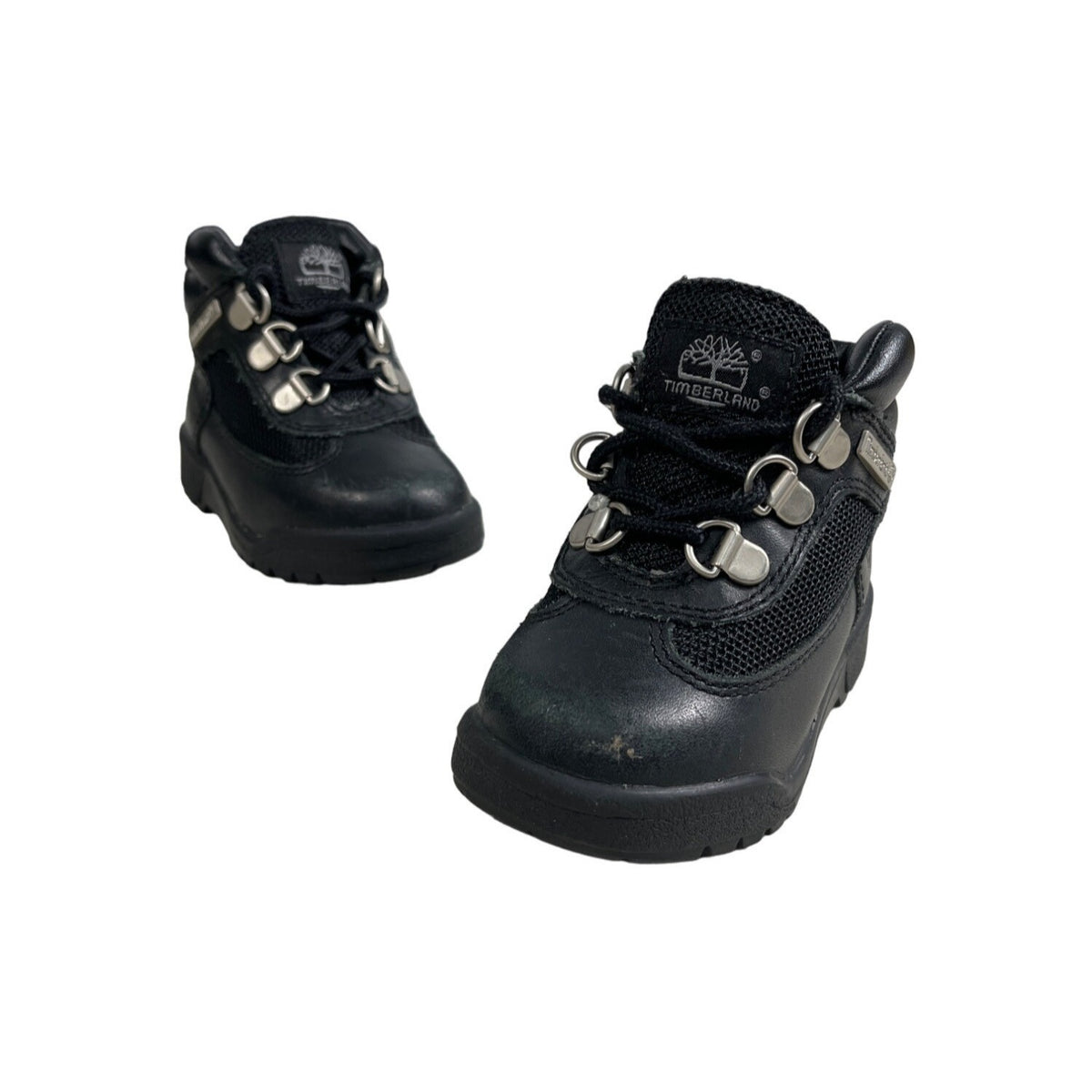 Timberland Toddler Black Leather & Mesh Boots Size 5.5