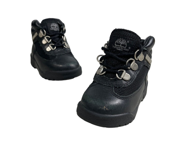 Timberland Toddler Black Leather & Mesh Boots Size 5.5