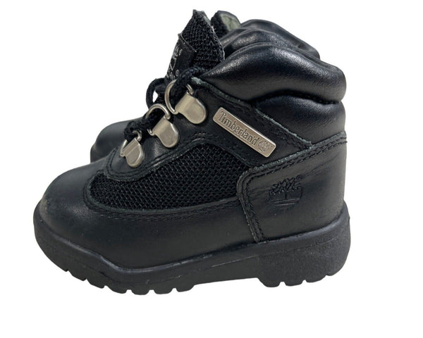 Timberland Toddler Black Leather & Mesh Boots Size 5.5