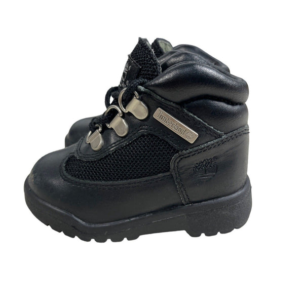 Timberland Toddler Black Leather & Mesh Boots Size 5.5