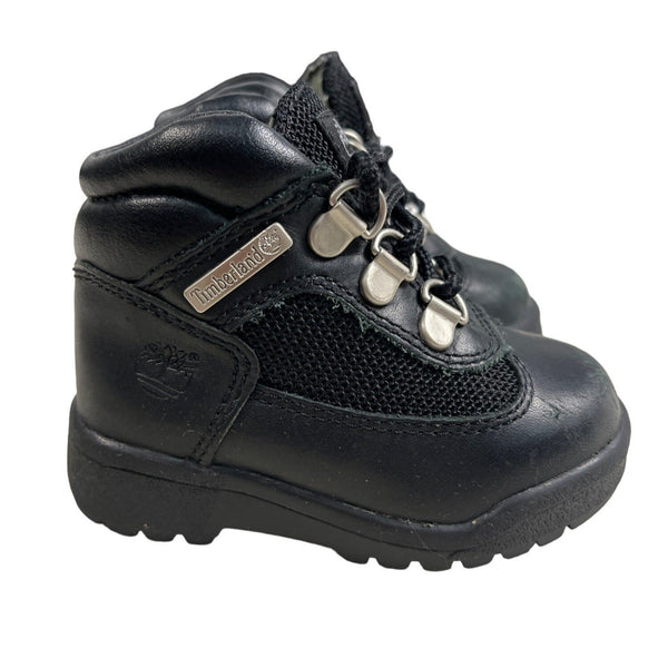 Timberland Toddler Black Leather & Mesh Boots Size 5.5