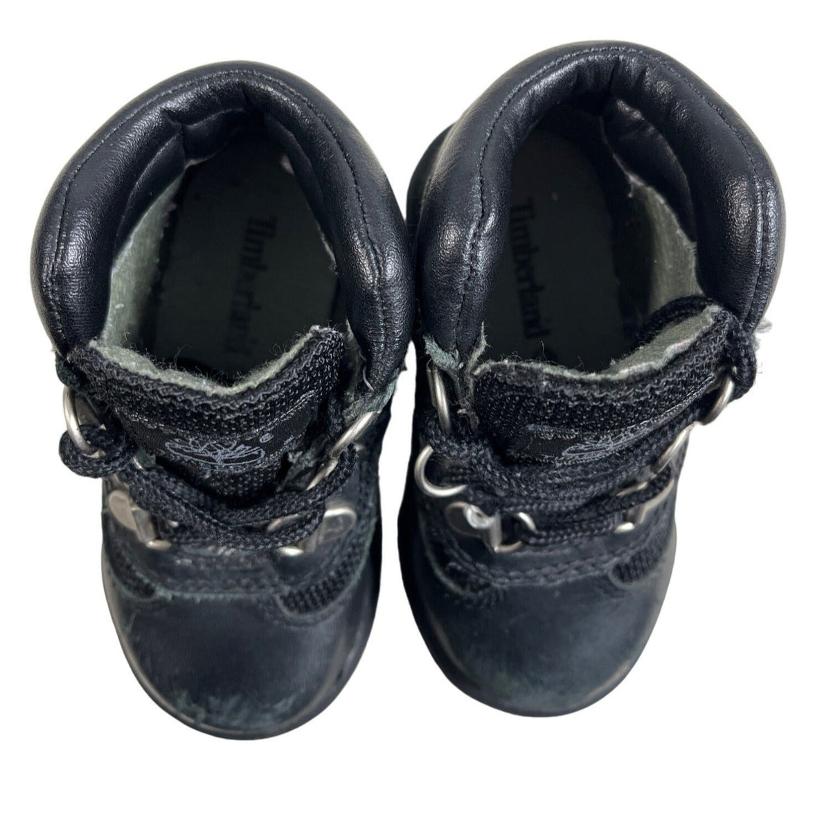 Timberland Toddler Black Leather & Mesh Boots Size 5.5