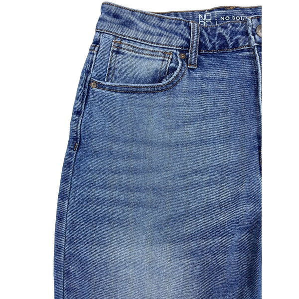 NOBO No Boundaries Women's High Rise Blue Jeans Distressed Medium Wash Sz 9 New