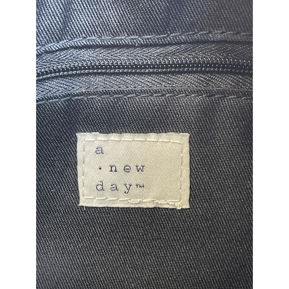 A New Day Womens Black Non-Leather Clutch With Strap Textured Design Recycled Materials