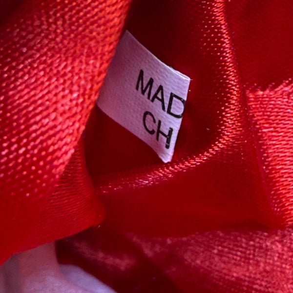 Beaded Christmas Tree Holiday Purse Red Green Handbag with Zipper & Handles