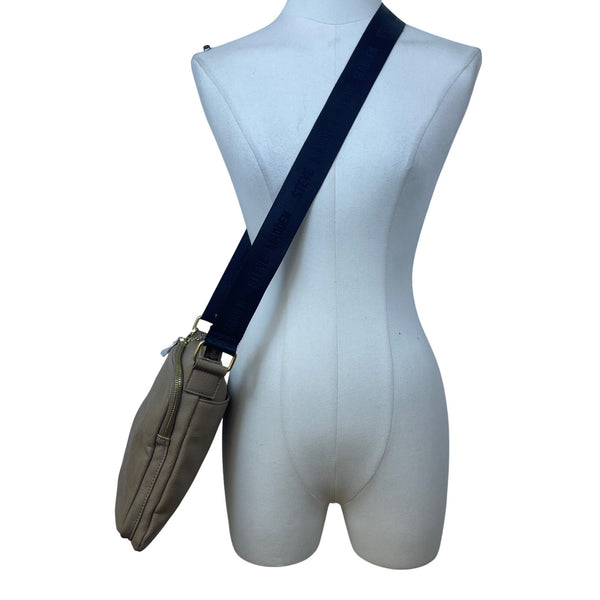 Steve Madden Women’s Tan Faux Leather Tassel Accent Adjustable Strap Crossbody