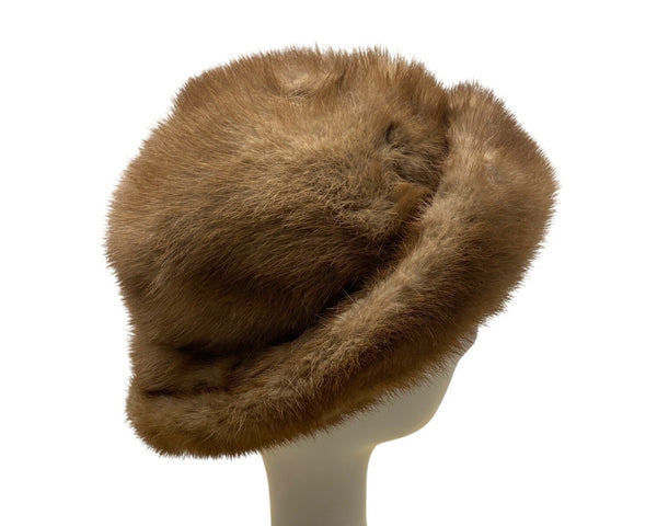 Vintage Mink Fur Hat By Macys Little Shop One Size