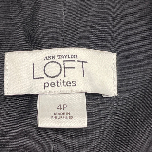 Loft Women’s Black Two-Button Tailored Blazer Size 4P Petite