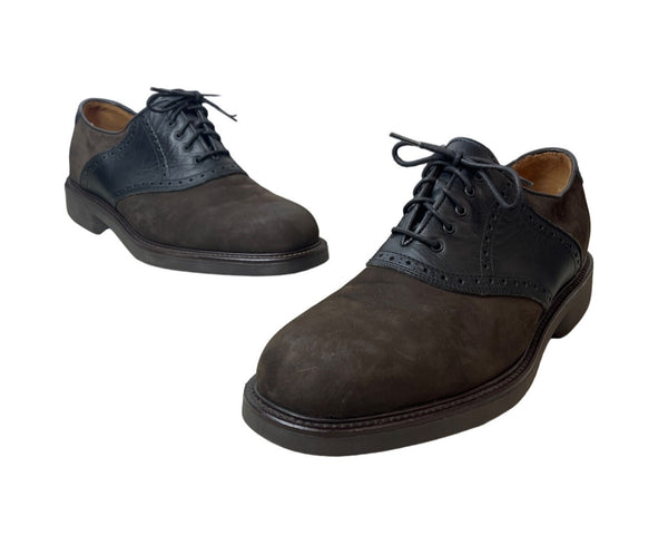 Johnston & Murphy Men's Rust Black Leather Brinkley Oxford Shoes Sz 12M - NWB