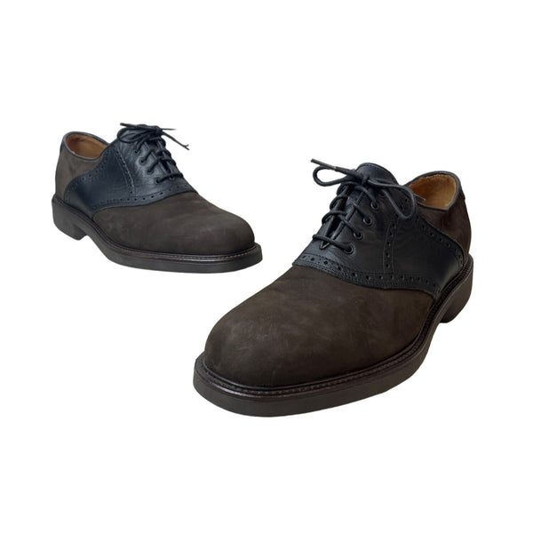 Johnston & Murphy Men's Rust Black Leather Brinkley Oxford Shoes Sz 12M - NWB