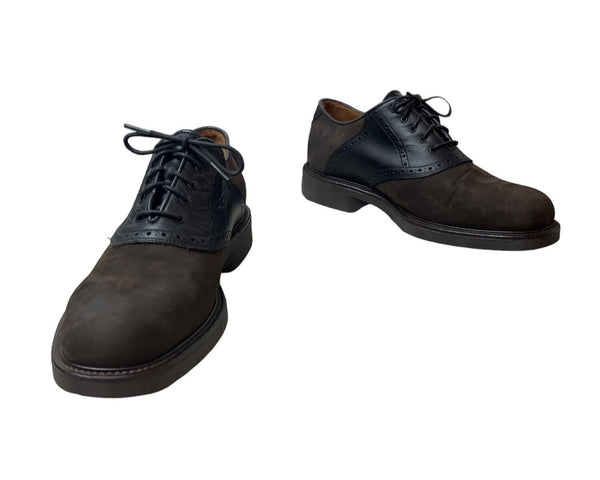Johnston & Murphy Men's Rust Black Leather Brinkley Oxford Shoes Sz 12M - NWB