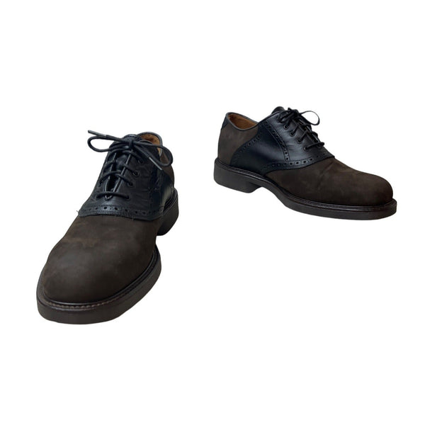 Johnston & Murphy Men's Rust Black Leather Brinkley Oxford Shoes Sz 12M - NWB