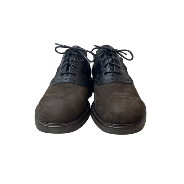 Johnston & Murphy Men's Rust Black Leather Brinkley Oxford Shoes Sz 12M - NWB