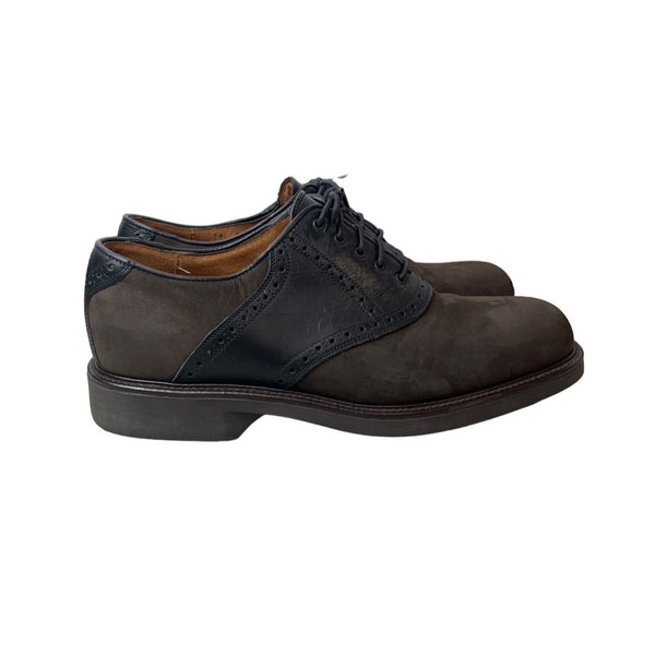 Johnston & Murphy Men's Rust Black Leather Brinkley Oxford Shoes Sz 12M - NWB