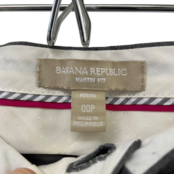 Banana Republic Womens Gray Wool Blend Martin Fit Dress Pants Petite Size 00P