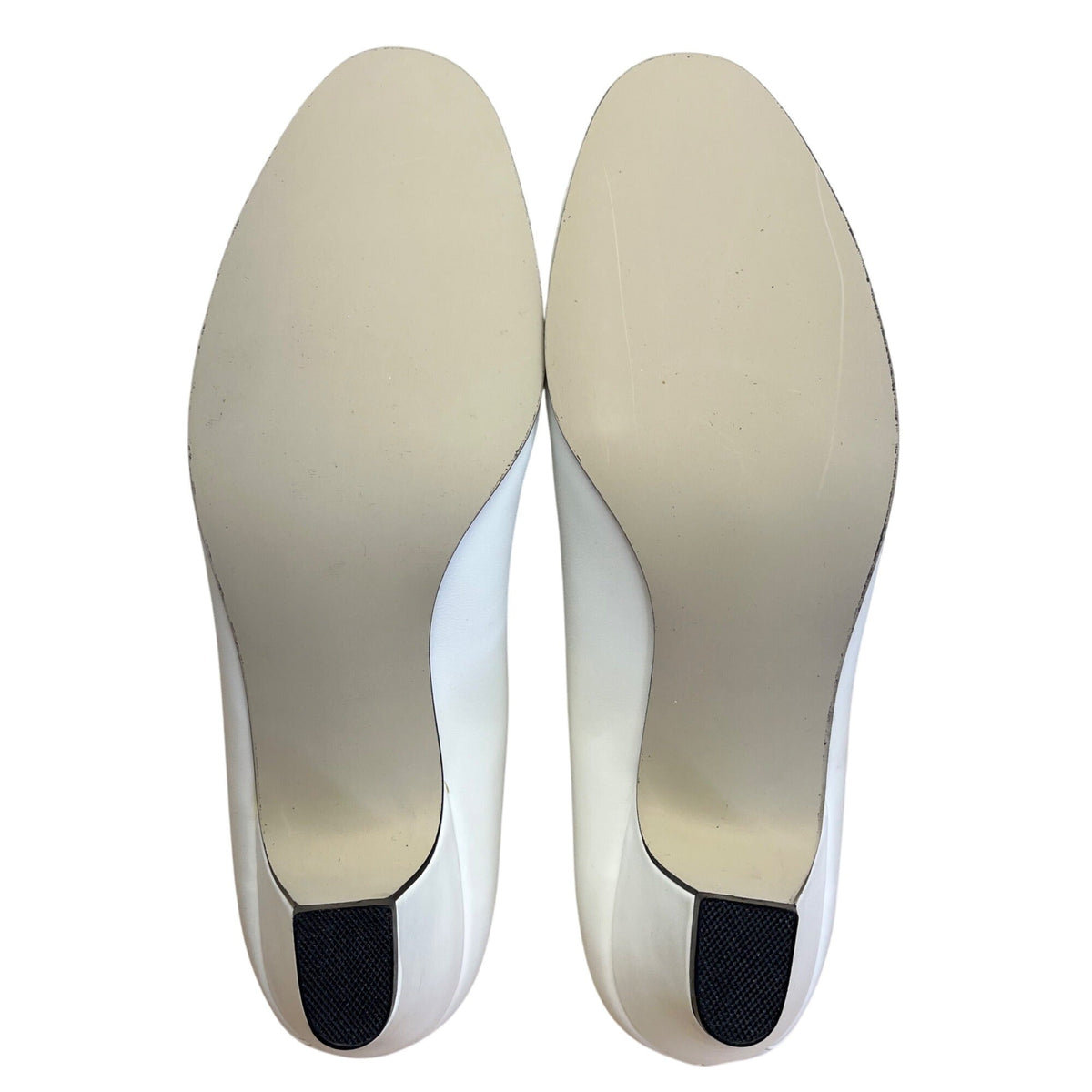 Auditions Women’s White Man-Made Material Slip-On Low Heel Focus Pump Size 7.5W