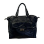 Cole Haan Women’s Black Leather With Front Pocket & Dual Top Handles Satchel Bag