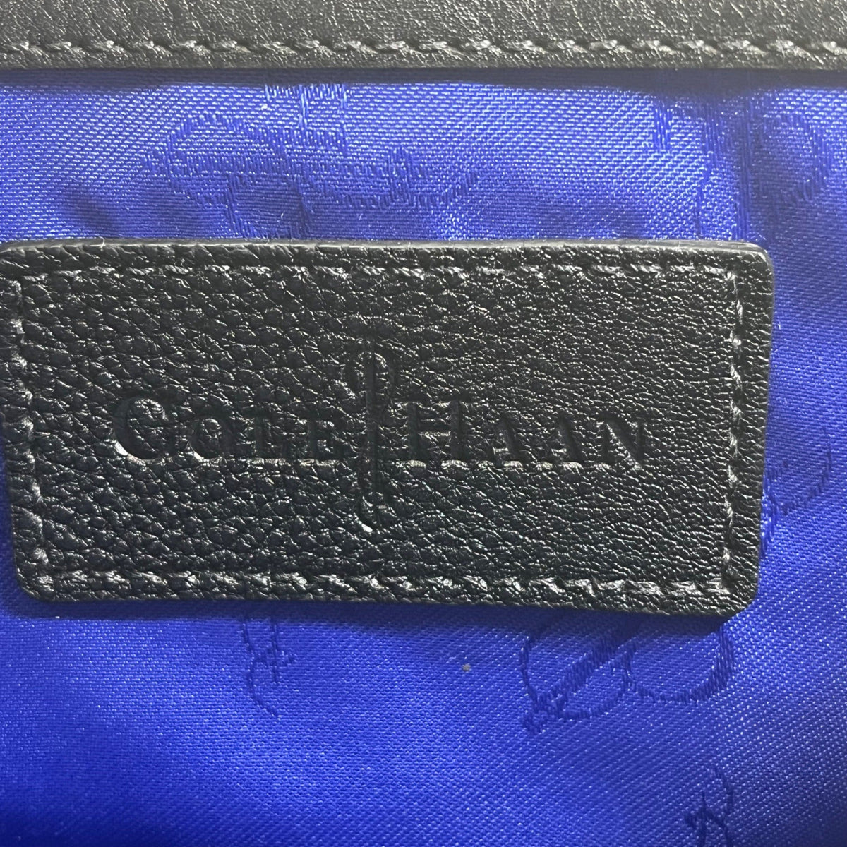Cole Haan Women’s Black Leather With Front Pocket & Dual Top Handles Satchel Bag