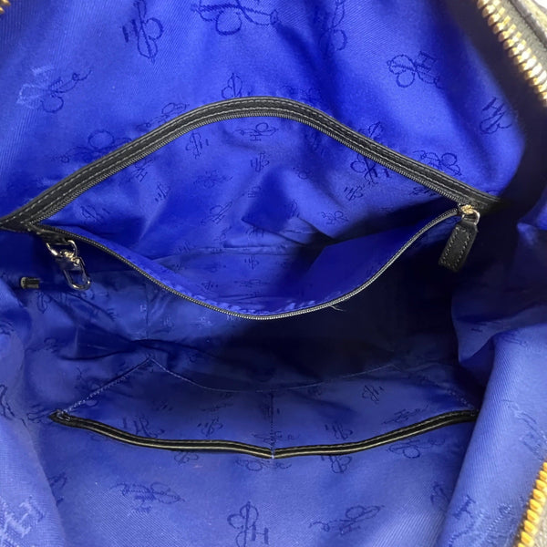 Cole Haan Women’s Black Leather With Front Pocket & Dual Top Handles Satchel Bag