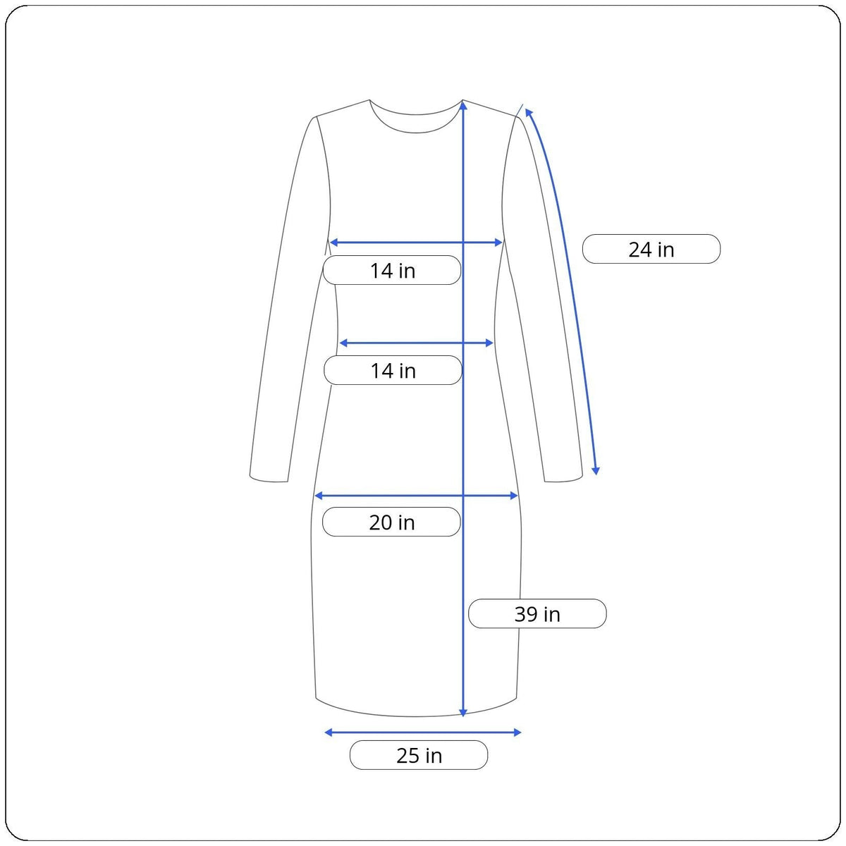 Unbranded Women's Green Blue Squared Collar Long Sleeve Dress