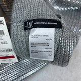 I.N.C One Size Silver Sequin Metallic Scarf New