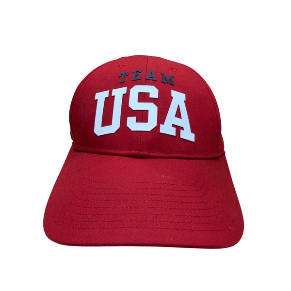 Ralph Lauren Unisex Red Cotton Team USA Olympic Cap Adjustable Official Outfitter Hat