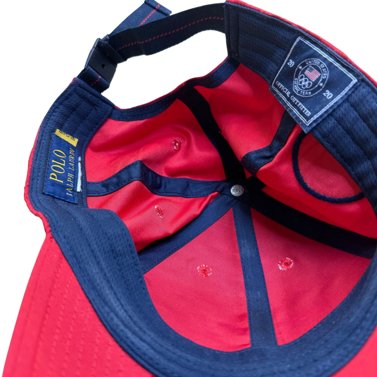 Ralph Lauren Unisex Red Cotton Team USA Olympic Cap Adjustable Official Outfitter Hat