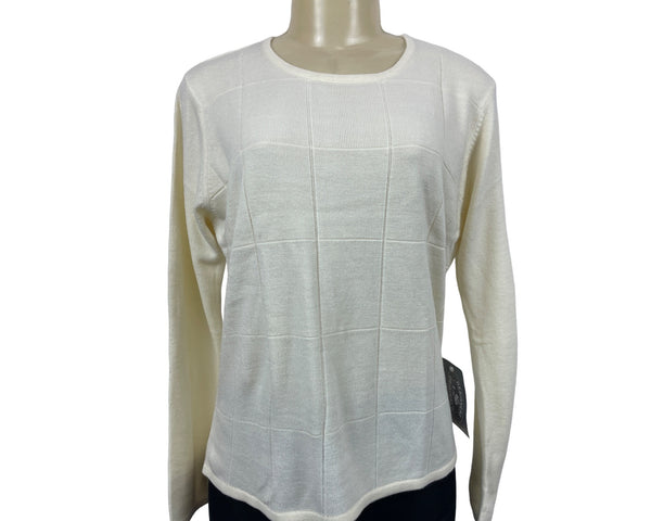 Designer Originals Women Luxelon White longsleeve Shirt Sz M - NWT